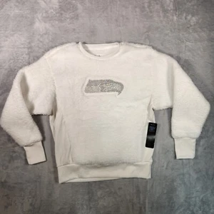Seattle Seahawks Sweatshirt Damen Medium weiß NFL Strass Kunstfell Neu mit Etikett - Bild 1 von 13