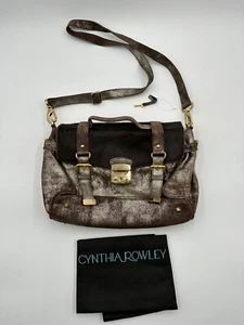 Metallic Bronze/Braun CYNTHIA ROWLEY Handtasche Handtasche Schulter Umhängetasche Crossbody - Bild 1 von 22