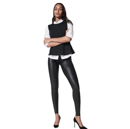 Spanx Size S Faux Leather Leggings for Women - Black