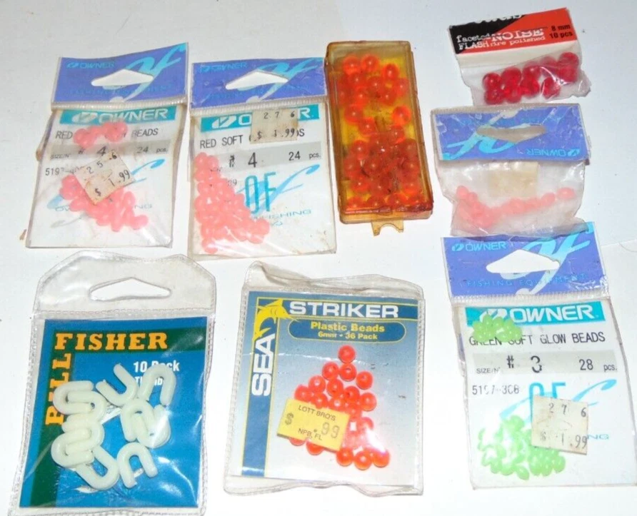 Cuentas de pesca surtidas cuentas de aparejo flotador redondo brillo pesca líder plataforma Foto 1 de 1