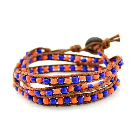 Team Colors IT'S A WRAP Bracelet - Blue & Orange - Boutique Closing Cover