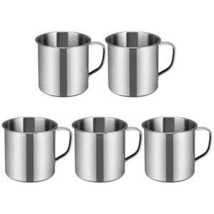 5 Pcs Stainless Steel Mug Water Cup Kids Drinking Cups Baby Travel - Picture 1 of 12