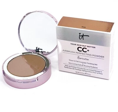 It Cosmetics Airbrush Perfecting Powder Illumination CC+ ~Deep~ FullSize {BNIB} - Image 1 of 4