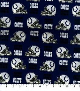 INDIANAPOLIS COLTS COTTON FABRIC FQ 18'X29" - perfect for DIY Face Mask - Picture 1 of 1