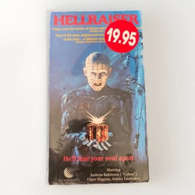 Hellraiser VHS NEW WORLD VID Clive Barker Horror 1987 GRAIL Classic NEW SEALED - Image 1 of 4