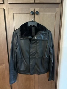 Joes Leather Bomber Style Jacket Black XS - Picture 1 of 9