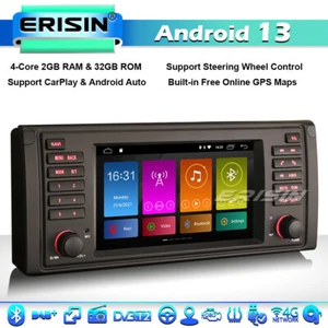 32GO Android 13 Autoradio DAB+CarPlay DSP TNT GPS pour BMW 5 Série E39 X5 E53 M5 - Bild 1 von 20