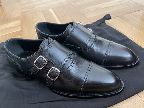 NUOVISSIMA Scarpa Celine Drugstore Doppia Fibbia in Pelle di vitello nera TAGLIA 39 EU