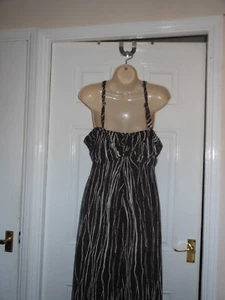 Amanda Wakeley elements brown and cream maxi dress size 14 - Picture 1 of 12