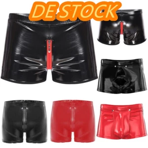 DE Herren Wetlook Boxershorts Lackoptik Shorts Glänzend Trunk Unterhose Clubwear - Picture 1 of 51