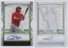 2022 Leaf Trinity Clear Emerald Spectrum Foil /15 Alec Burleson #CA-AB1 Auto