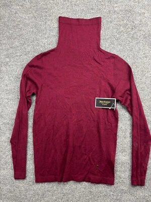 Juicy Couture Cashmere Blend Sweater Women's Large Wine Red High Neck NWT - Image 1 of 4