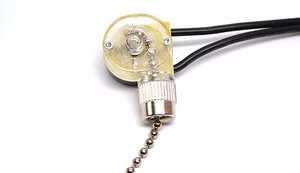 Zing Ear ZE-109 Nickel Ceiling Fan Light Switch Pull Chain ZE-109 On / Off - New - Picture 1 of 2