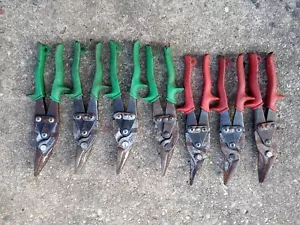 Aviation Tin Metal Snips Lot of 7 Wiss USA - Picture 1 of 4