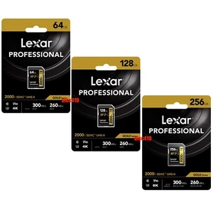Lexar Professional 2000x 32GB 64GB 128GB 256GB SDHC SDXC UHS-II Memory SD Card - Picture 1 of 5