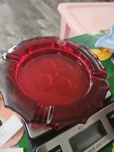 Antique Coin Ashtray Red - Picture 1 of 2