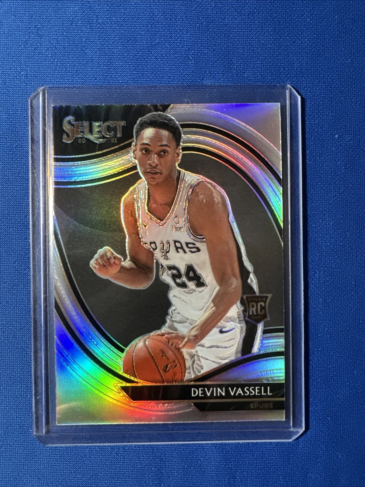 2020 Panini Select Basketball Courtside Silver Prizm RC #290 Devil Vassell Spurs