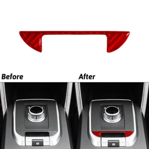 Red Carbon Fiber Below Shifter Console Trim For Land Rover Discovery Sport 15-19 - Picture 1 of 16