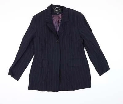 Chaqueta Blazer de poliéster a rayas azules para mujer Coast talla 14 Foto 1 de 4