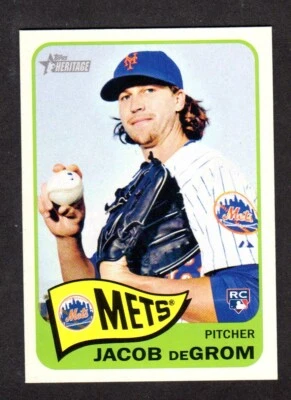 2014 HERITAGE UPDATE H 549  Jacob deGrom  ROOKIE  NEW YORK METS  NM-MT   A - Image 1 of 2