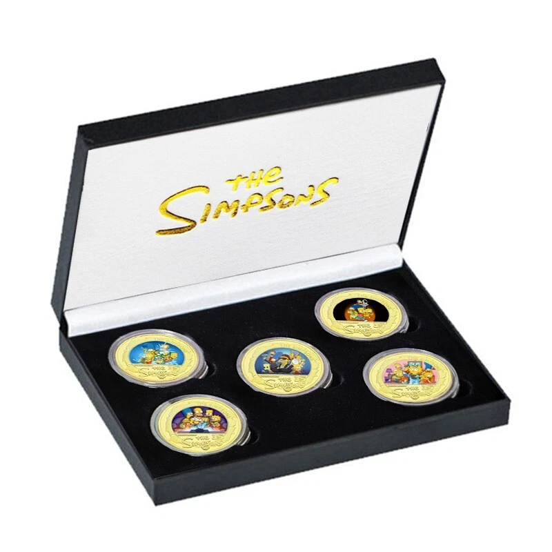 Moneda de oro de anime TV de dibujos animados de EE. UU. 5 piezas para regalo de recuerdo para niños Foto 1 de 1