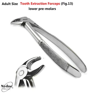Dental Tooth Extraction Forceps Fig.13 Adult Lower Pre-Molars Oral Surgery - Bild 1 von 3
