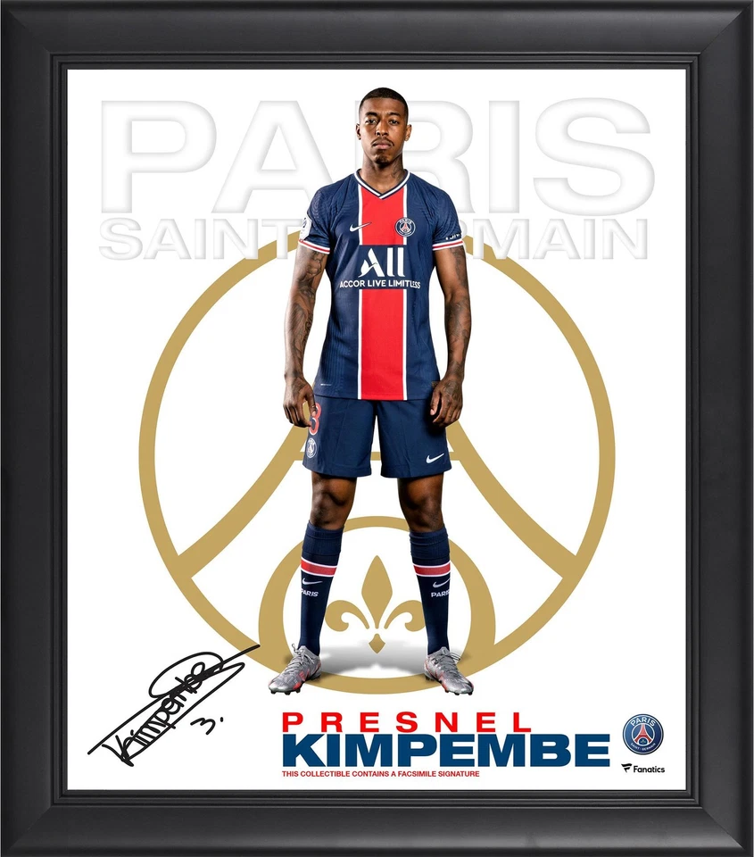 Presnel Kimpembe Paris Saint-Germain 15x17 Player Frame - Facsimile Signature - Image 1 of 1