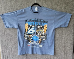 Vintage MARK MARTIN #6 NASCAR 2 Sided Huge Graphics T-Shirt Roush Racing 2XL - Picture 1 of 6