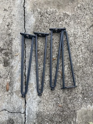 "4 patas de muebles arpa de metal modernas de mediados de siglo, patas cónicas modernas de 15,5""" Foto 1 de 2