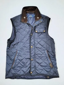 Polo Ralph Lauren Quilted Vest Richmond Men’s Blue Corduroy Size Small - Picture 1 of 18