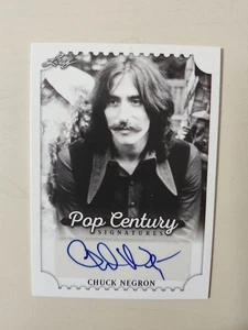 Chuck Negron RARO 3 Dog Night Firmato Auto Autentico Pop Century 2016 Foglia BACN1 - Foto 1 di 2
