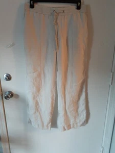 Standard James Perse Linen Pant Womens 3 Large Ivory Drawstring 4 Pockets - Picture 1 of 10