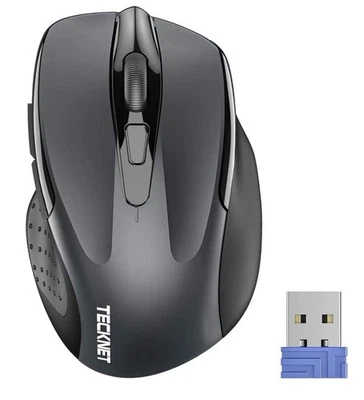 New TECKNET M003 Wireless Mouse 2.4G Ergonomic Optical 2600 DPI for Laptop PC - Image 1 of 4