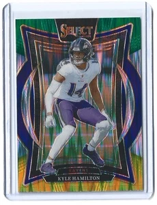 2024 Panini Select - Concourse Kyle Hamilton #78 Green & Yellow Shock Prizm - Picture 1 of 2