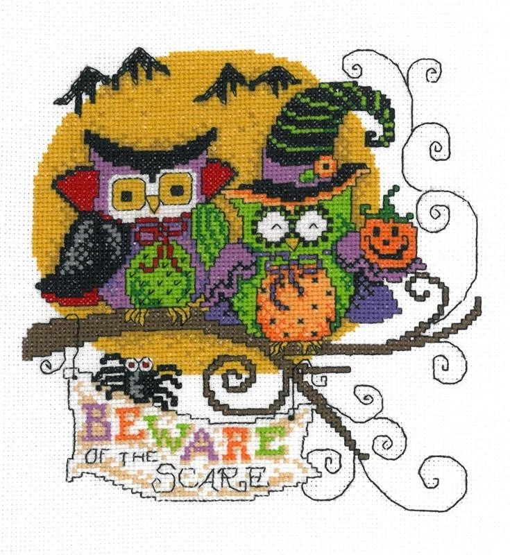 Beware of the Scare Counted Cross Stitch Pattern By Diane Arthurs #2843 - Image 1 of 1
