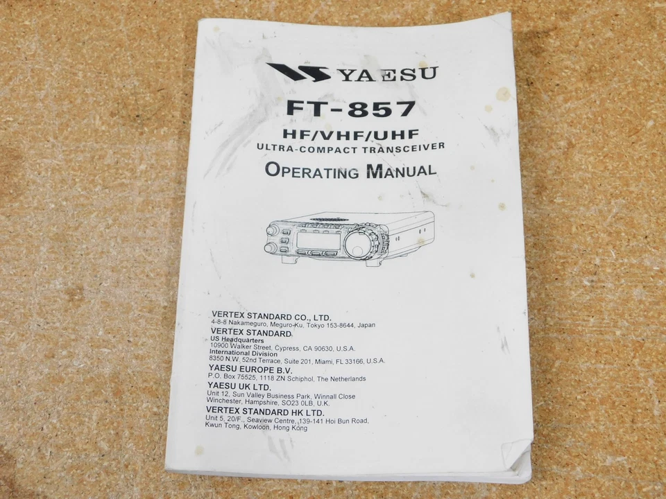 Yaesu FT-857 Ham Radio HF VHF UHF Transceiver User Manual (original) - Image 1 of 1