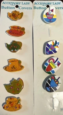 Lot of 10 Vintage ACCESSORY LADY BUTTON COVERS 10 Different Covers -New /Old Inv - Image 1 of 4