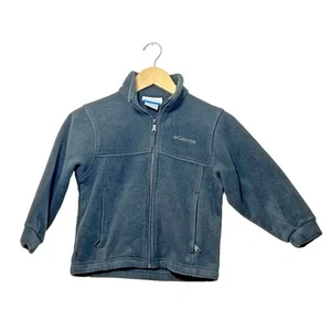 Columbia Jacket Kids Size 6/7 Black Zip Up Normcore Plain Minimalist - Picture 1 of 10