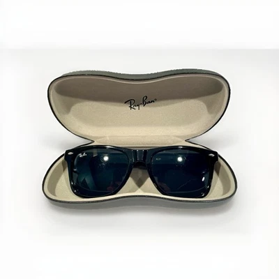 Gafas de sol Ray Ban Classic Wayfarer pulidas negras con lentes grises KL-31 con estuche Foto 1 de 4
