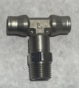 Parker Metall Steckverschraubung 1/2" NPT-Außengewinde Messing vernickelt - Bild 1 von 8