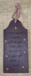 Placa de resina regalo de Dios rústica primitiva granja cristiana inspiración religiosa - Imagen 1 de 5