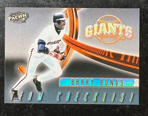 1999 Pacific Team Checklist Barry Bonds #30 - Picture 1 of 2