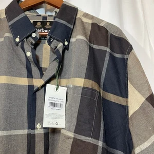 Barbour Bearpark Men’s Shirt 2X Regular Fit Short Sleeve Cotton Tartan Plaid New - Picture 1 of 9