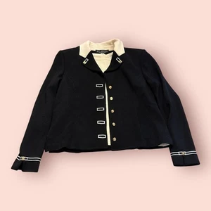 Chaqueta gris para mujer St. John Collection by Marie 8 negra crema tejida con tanque - Imagen 1 de 12