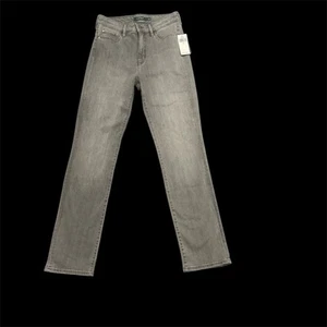 New Lauren Ralph Lauren Premier Straight Curvy Jeans Size 6 Smoke Gray Wash - Picture 1 of 13