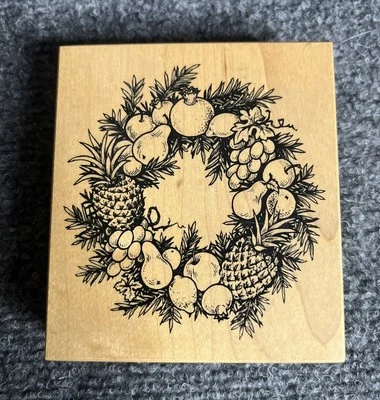 PSX CORONA DE FRUTAS K-1883 Piña Uvas Limón Pera Manzana Sello de Goma 1996  Foto 1 de 4