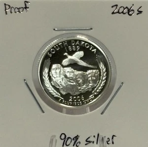 2006 S 90% Silver Proof South Dakota State Quarter, Very Low Mint! π₯ - Picture 1 of 2