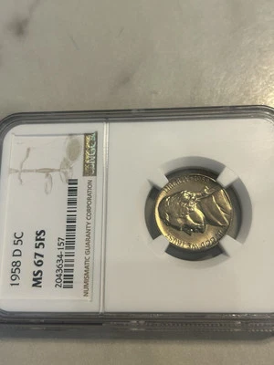 1958 d NGC Ms 67 5 FS Jefferson Nickel Cheap! Check My Many Listings - Image 1 of 4
