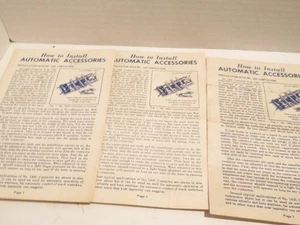 LIONEL NACHKRIEGSZÜGE 145C ANLEITUNGSBLÄTTER - 4 STÜCK - FAIR - SR124 - Bild 1 von 2