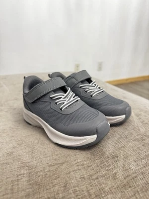 Zapatos deportivos de trabajo para niños pequeños talla 9 grises sin cordones Foto 1 de 2